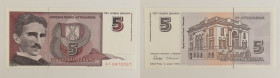 Jugoslavia - banconota 5 Novih Dinara 1994 - P#148

SPEDIZIONE IN TUTTO IL MONDO - WORLDWIDE SHIPPING

UNC