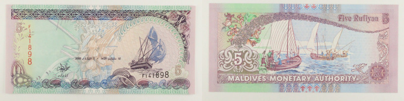 Maldive - banconota 5 Rufiyaa 1419-1432 (1999-2011) - P#18

SPEDIZIONE IN TUTT...