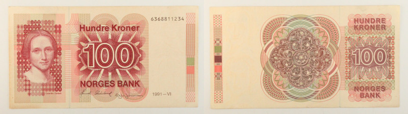 Norvegia - banconota 100 Kroner 1991 - P#43d

SPEDIZIONE IN TUTTO IL MONDO - W...
