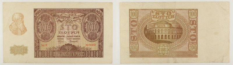 Polonia - Occupazione Tedesca - banconota 100 Zlotys 1940 - P#97

SPEDIZIONE S...