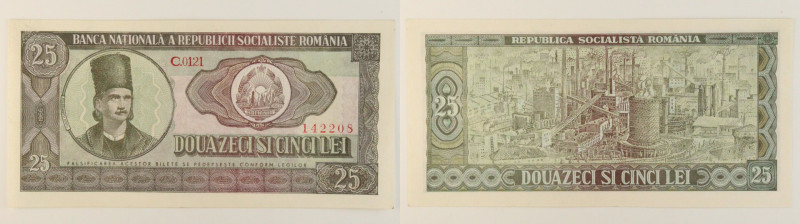 Romania - banconota 25 Lei 1966 - prefisso numero seriale ampio - P#95a(2)

SP...