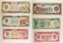 Afghanistan - Lotto di 3 banconote: 1000 Afghanis 1358-1370 (1979-1991) P#61 - 500 Afghanis 1358-1370 (1979-1991) P#60 - 100 Afghanis 1358-1370 (1979-...