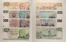 Argentina - Lotto di 4 banconote: 1000 Pesos ND (1976-1983) P#304 - 1000 Pesos argentinos ND (1983-1985) P#317 - 500 Pesos argentinos 1984 P#316 - 500...
