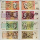 Australia - Lotto di 4 banconote: 20 Dollars ND (1974-1994) P#46 - 5 Dollars ND (1967-1972) P#39 - 2 Dollars ND (1974-1985) P#43 - 1 Dollar ND (1966-1...