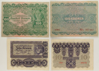 Austria - Lotto di 2 banconote: 10 Kronen 1922 P#75 - 100 Kronen 1922 P#77

SPEDIZIONE SOLO IN ITALIA - SHIPPING ONLY IN ITALY

F-VF