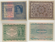 Austria - Lotto di 2 banconote: 1000 Kronen 1922 P#78 - 100 Kronen 1922 P#77

SPEDIZIONE IN TUTTO IL MONDO - WORLDWIDE SHIPPING

AU