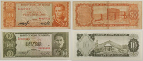Bolivia - Lotto di 2 banconote: 50 Pesos Bolivianos 1962 P#162 - 10 Pesos Bolivianos 1962 P#154

SPEDIZIONE IN TUTTO IL MONDO - WORLDWIDE SHIPPING
...