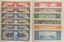 Brasile - Lotto di 6 banconote 1 Cruzeiro ND (1954) P#150a - 2 Cruzeiros ND (1954-1958) P#151 - 5 Cruzeiros ND (1953-1959) P#158 - 10 Cruzeiros ND (19...