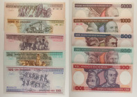 Brasile - Lotto di 5 banconote 100 Cruzeiros ND (1981-1984) P#198 - 200 Cruzeiros ND (1981-1984) P#199 - 500 Cruzeiros ND (1981-1985) P#200 - 1000 Cru...