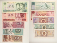 Cina - Lotto di 5 banconote: 2 Yuan ND (1980-1990) P#885 - 1 Yuan ND (1980-1996) P#884 - 5 Jiao 1980 P#883 - 2 Jiao 1980 P#882 - 1 Jiao 1980 P#881

...