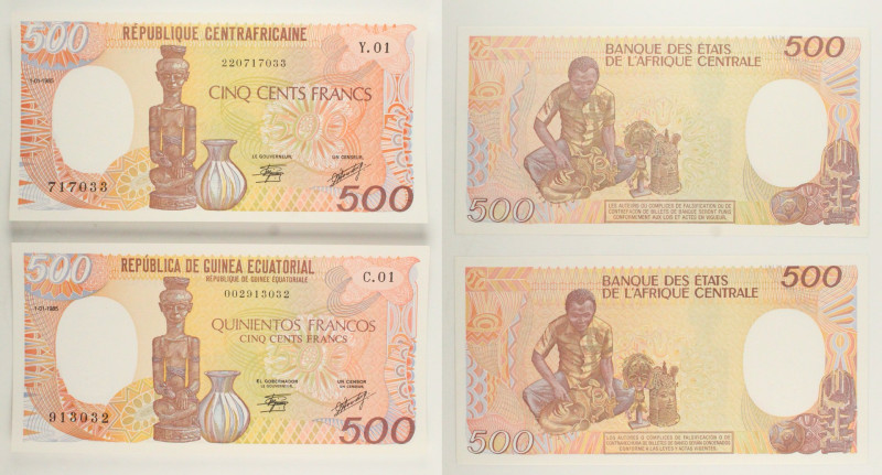 Gabon - Lotto di 2 banconote da 500 Francs 1985 CONSECUTIVE - P#8

SPEDIZIONE ...
