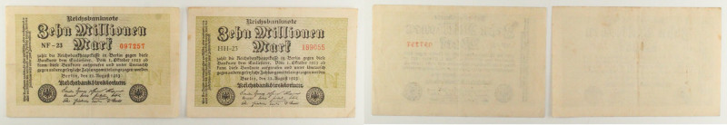 Germania - Repubblica di Weimar (1918-1933) - Lotto 2 banconote 10.000.000 Mark ...
