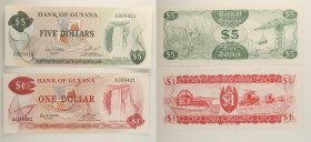 Guyana - Lotto di 2 banconote: 1 Dollar ND (1966-1992) P#21 - 5 Dollars ND (1965-1992) P#22

SPEDIZIONE IN TUTTO IL MONDO - WORLDWIDE SHIPPING

UN...