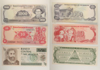 Nicaragua - Lotto di 3 banconote: 1000 Cordoba 1984 P#143 - 10 Cordoba 1979 P#134 - 1/2 Cordoba 1991 P#171

SPEDIZIONE IN TUTTO IL MONDO - WORLDWIDE...