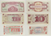 Regno Unito - British Armed Forces - Lotto di 3 banconote: 1 Pound 1962 P#M36 - 10 New Pence 1972 P#M48 - 5 New Pence 1972 P#M47

SPEDIZIONE IN TUTT...