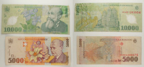 Romania - Lotto di 2 banconote: 10.000 Lei 2000 P#112 - 5000 Lei 1998 P#107

SPEDIZIONE IN TUTTO IL MONDO - WORLDWIDE SHIPPING

VF-