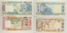 Sierra Leone - Lotto di 2 banconote: 100 Leones 1989 P#18b - 20 Leones 1984 P#14

SPEDIZIONE IN TUTTO IL MONDO - WORLDWIDE SHIPPING

UNC