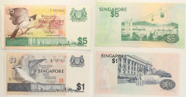 Singapore - Lotto di 2 banconote: 5 Dollars ND (1976) P#10 - 1 Dollar ND (1976) P#9

SPEDIZIONE IN TUTTO IL MONDO - WORLDWIDE SHIPPING

VF-EF