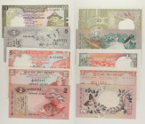 Sri Lanka - Lotto di 5 banconote: 10 Rupees 1982 P#92 - 5 Rupees 1979 P#84 - 5 Rupees 1982 P#91 - 2 Rupees 1979 P#83 - 2 Rupees 1969-1972 (1969-1977) ...