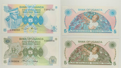 Uganda - Lotto di 2 banconote: 5 Shillings 1977 P#5A - 5 Shillings ND (1982) P#15

SPEDIZIONE IN TUTTO IL MONDO - WORLDWIDE SHIPPING

UNC