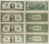 USA - Lotto di 4 banconote: 2 Dollars 1976 P#461 - One Dollar 1981A P#468b - One Dollar 1981 P#468 - One Dollar 1977 P#462

SPEDIZIONE IN TUTTO IL M...