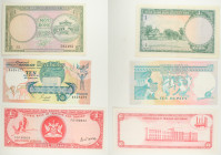 Mondiali - Lotto di 3 banconote: Vietnam del Sud 1 Dong 1955 P# - Seychelles 10 Rupees ND (1989-1997) P#32 - Trinidad e Tobago One Dollar ND (1977) P#...