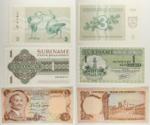 Mondiali - Lotto di 3 banconote: Lituania 3 Talonas "Coupon" 1991 P#33 - Suriname 1 Gulden (Muntbiljet) 1986 P#116 - Giordania 1/2 Dinar ND (1975-1989...