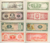 Mondiali - Lotto di 4 banconote: El Salvador 5 Colones 1976 P#117 - Ecuador 5 Sucres 1980 P#108 - Nicaragua 5 Cordobas 1972 P#122 - Honduras Un Lempir...