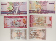 Mondiali - Lotto di 3 banconote: Turkmenistan 50 Manat 2005 P#17 - Sri Lanka 20 Rupees 2010 P#123a - Pakistan 1 Rupee ND (1984-2002) P#27

SPEDIZION...