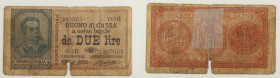 Regno d'Italia - Umberto I (1878-1900) - Buono di Cassa da 2 Lire 21/09/1894 - RARISSIMA - Gigante BS 6B - pieghe strappi, mancanze, scotch.

SPEDIZ...