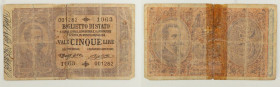 Regno d'Italia - Umberto I (1878-1900) - Biglietto di Stato da 5 Lire 25/10/1892 - MOLTO RARA - Gigante BS 10C

SPEDIZIONE SOLO IN ITALIA - SHIPPING...