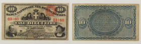 Regno d'Italia - Vittorio Emanuele II (1861-1878) - banconota 10 Lire Nuovo Tipo 24/01/1868 - RARA - Gigante BNR 7D

SPEDIZIONE SOLO IN ITALIA - SHI...