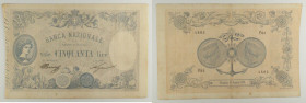 Regno d’Italia - Umberto I (1878-1900) - Banca Nazionale nel Regno - banconota 50 Lire Italia 25/01/1893 - MOLTO RARA - Gigante BNR 12S

SPEDIZIONE ...