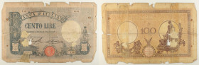Regno d'Italia - banconota 100 Lire Azzurrino (Decreto) 02/02/1926 - R3 - Gigante BI 16A

SPEDIZIONE SOLO IN ITALIA - SHIPPING ONLY IN ITALY

B
