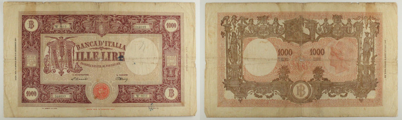 Repubblica Italiana - banconota 1000 Lire Grande "M" (Medusa) 14/04/1948 - RARA ...