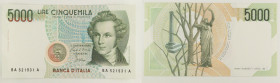 Repubblica Italiana - banconota 5.000 Lire Vincenzo Bellini 31/01/1985 - Gigante BI 69A

SPEDIZIONE IN TUTTO IL MONDO - WORLDWIDE SHIPPING

SPL