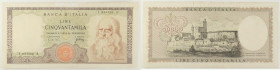 Repubblica Italiana - banconota 50.000 Lire Leonardo da Vinci 03/07/1967 - MOLTO RARA - Gigante BI 78A

SPEDIZIONE IN TUTTO IL MONDO - WORLDWIDE SHI...