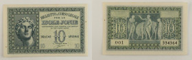 Occupazione Italiana della Grecia - Biglietti a corso legale per le Isole Jonie - banconota 10 Dracme 1942 - Crapanzano OI 89

SPEDIZIONE SOLO IN IT...