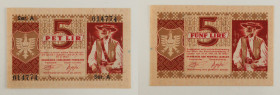 Occupazione Tedesca della Provincia di Lubiana - banconota 5 Lire 28/11/1944 - Crapanzano OS 76

SPEDIZIONE SOLO IN ITALIA - SHIPPING ONLY IN ITALY...