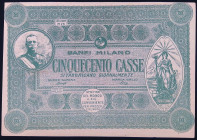 Biglietto pubblicitario Banfi Milano con effige di Vittorio Emanuele III - "500 Casse si fabbricano giornalmente Super Sapone Marca Gallo"

SPEDIZIO...