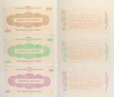 BAR Dopolavoro Postelegrafonici Pavia - Lotto di 3 buoni d'acquisto validi esclusivamente all'interno del Dopolavoro: 50 Lire 1977 - 100 Lire 1977 - 2...