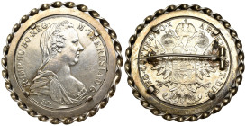 Tallero di convenzione Maria Teresa convertito in spilla - Ag .833

SPEDIZIONE IN TUTTO IL MONDO - WORLDWIDE SHIPPING

SPL