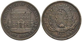 Canada - Provincia Unita del Canada (province canadesi) - Bank of Montreal - Gettoni del commerciante da 1/2 Penny 1844 - Cu - KM#Tn18

SPEDIZIONE S...