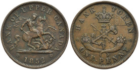 Canada - Province Unite del Canada (Province Canadesi) - Gettone bancario - One Penny 1852 - Cu - KM#Tn3

SPEDIZIONE SOLO IN ITALIA - SHIPPING ONLY ...