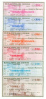 Lotto n.6 Miniassegni - Udine, 1977, Banca Popolare Udinese da 100, 150, 200, 250, 300, 350 Lire

SPEDIZIONE IN TUTTO IL MONDO - WORLDWIDE SHIPPING...