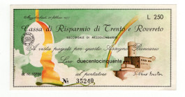 Miniassegno - Mezzolombardo, 1977, Cassa di Risparmio di Trento e Rovereto da 250 Lire

SPEDIZIONE IN TUTTO IL MONDO - WORLDWIDE SHIPPING

FDS