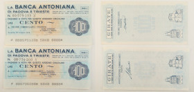 Banca Antoniana di Padova e Trieste - Lotto di 2 mini assegni da 100 Lire 1976

SPEDIZIONE IN TUTTO IL MONDO - WORLDWIDE SHIPPING