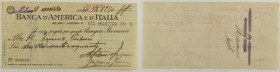 Banca d'America e d'Italia - Assegno di Lire 1250 - 11/03/1940

SPEDIZIONE SOLO IN ITALIA - SHIPPING ONLY IN ITALY