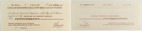 Cassa di Risparmio della Repubblica di San Marino - assegno da 150 Lire 5/4/1976

SPEDIZIONE IN TUTTO IL MONDO - WORLDWIDE SHIPPING

FDS