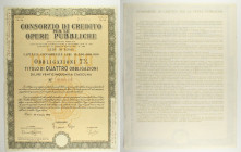 Consorzio di Credito per le Opere Pubbliche - Titolo di 4 obbligazioni da 25.000 Lire cadauna

SPEDIZIONE IN TUTTO IL MONDO - WORLDWIDE SHIPPING